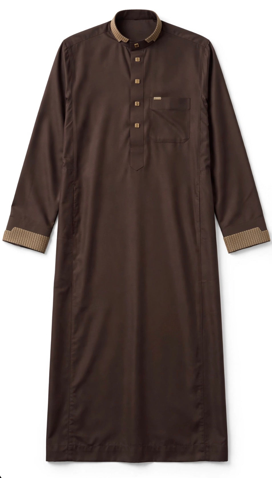 Qamis Al Haramain marron - vue de face
