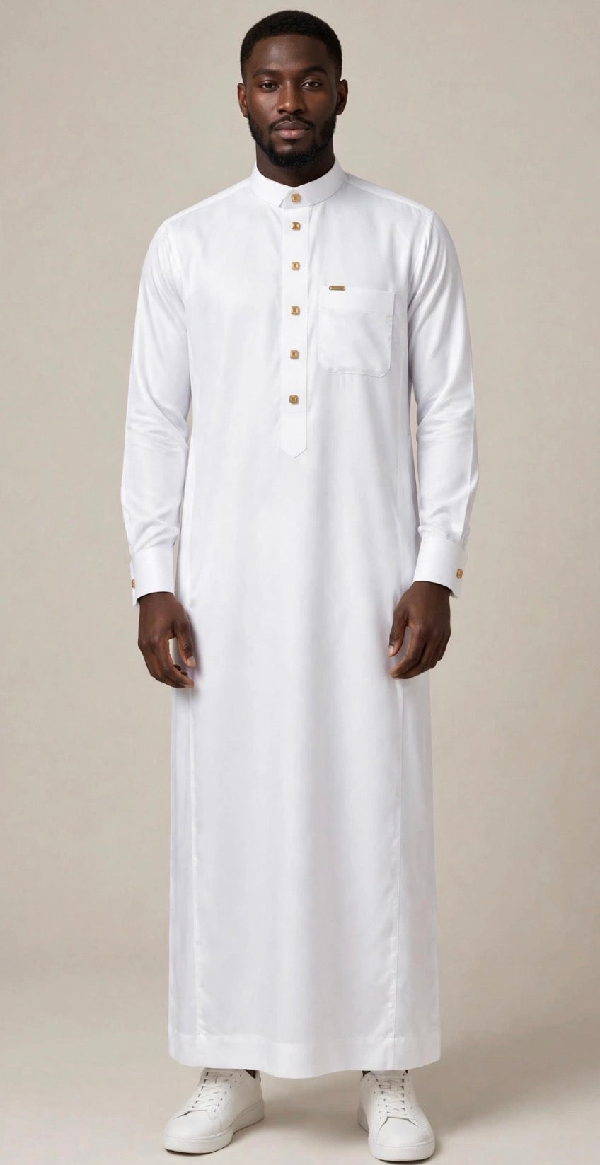 Qamis Al Haramain blanc - porté
